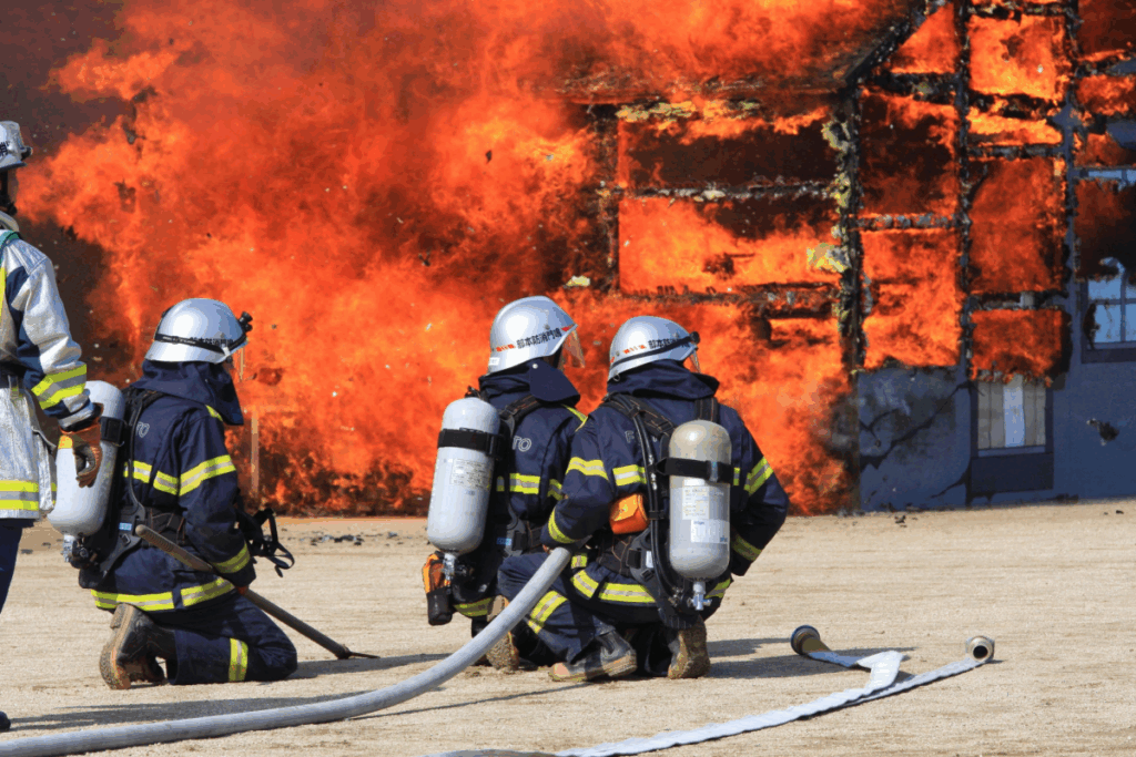Firefighters Battle Massive Blaze in Southwestern Japan Firefighters-Battle-Massive-Blaze-in-Southwestern-Japan